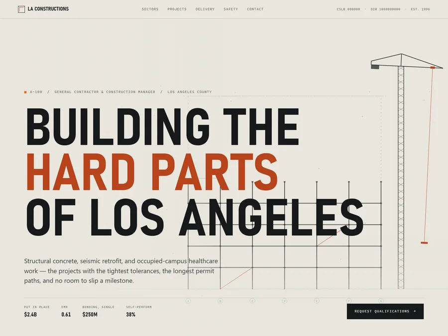 LA Constructions concept design